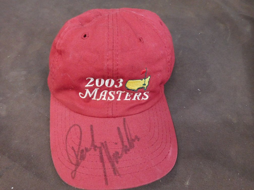 2003 Masters Golf Hat, Signed Possibly By Jack Nicklaus unable to verify