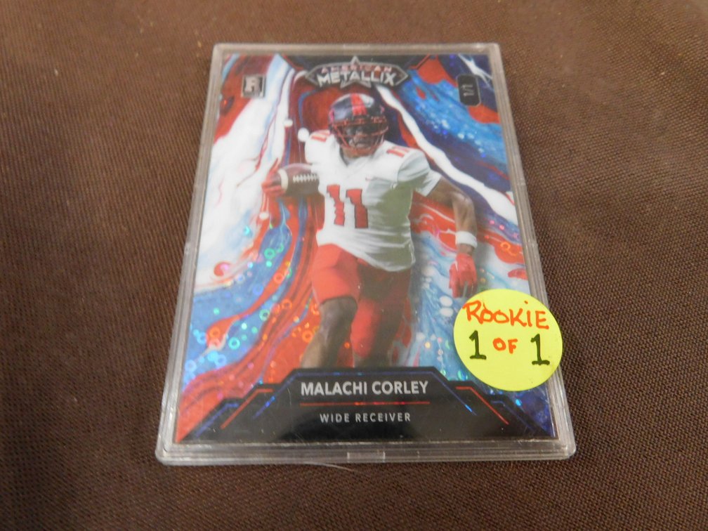 2023 Wild Card American Metallix Malachi Corley Card No. WMP-MC   1/1