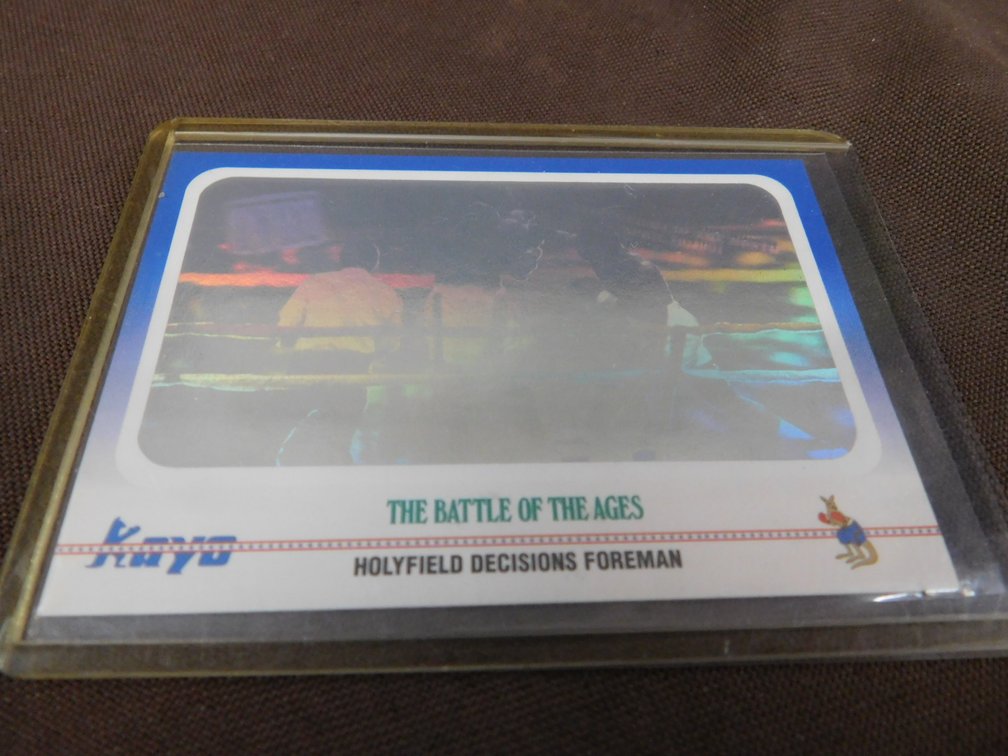 1991 Kayo The Battle of the Ages Holyfield Decisions Foreman Card No. 100