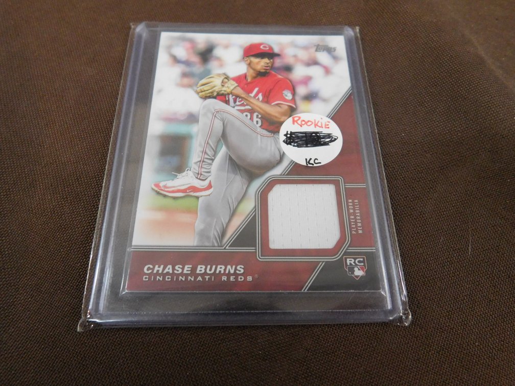 2026 Topps Major League Material Relic Card Chase Burns Card No. MLM-CB