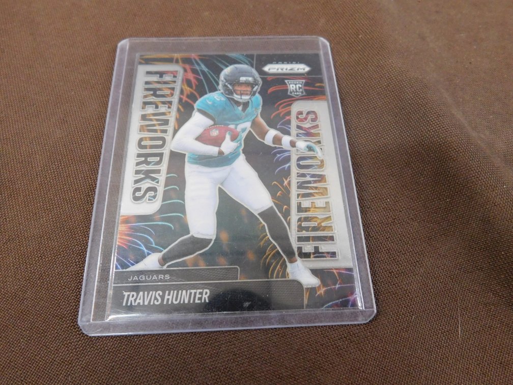 2025 Panini Prizm Fireworks Travis Hunter Card No. 13