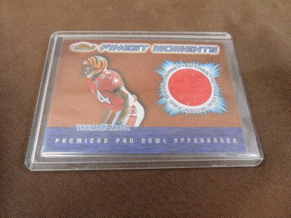 2000 Topps Finest Moments Tremarin Mack Authentic Player Worn Pro Bowl Jersey Card No. TM-KR