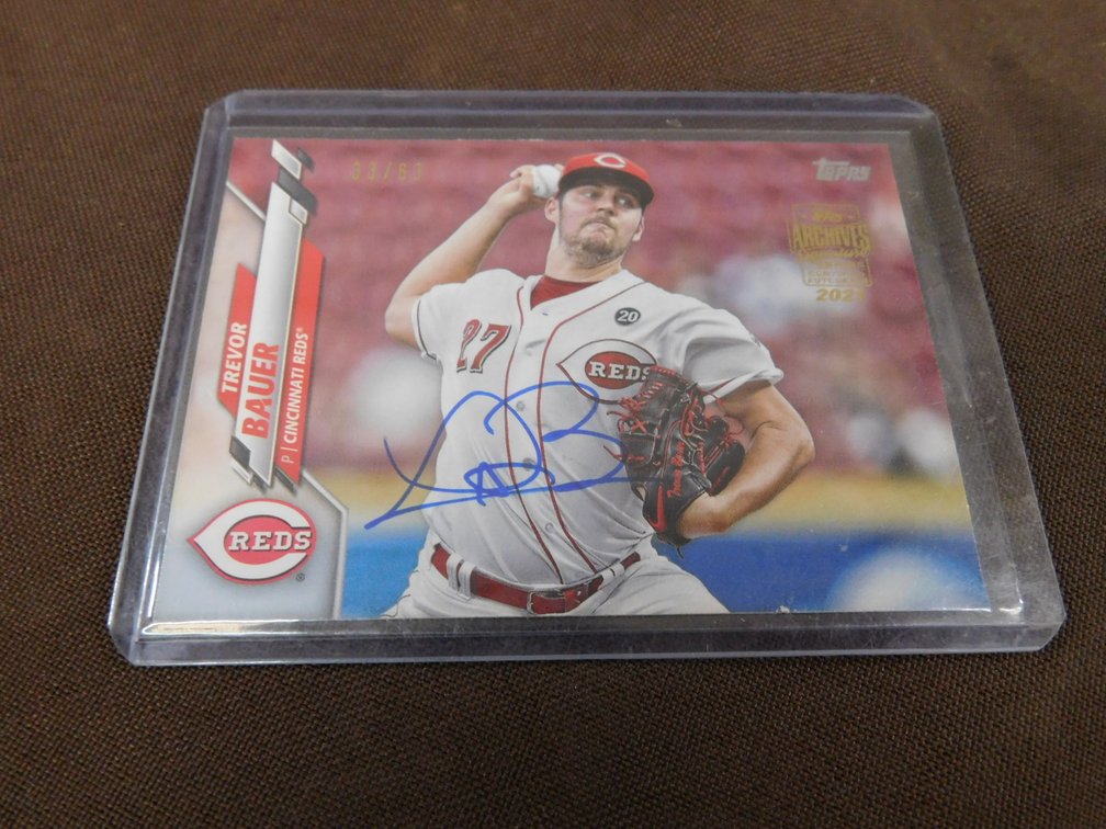 2020 Topps Archives Signature Series Trevor Bauer Card No. 140  33/63