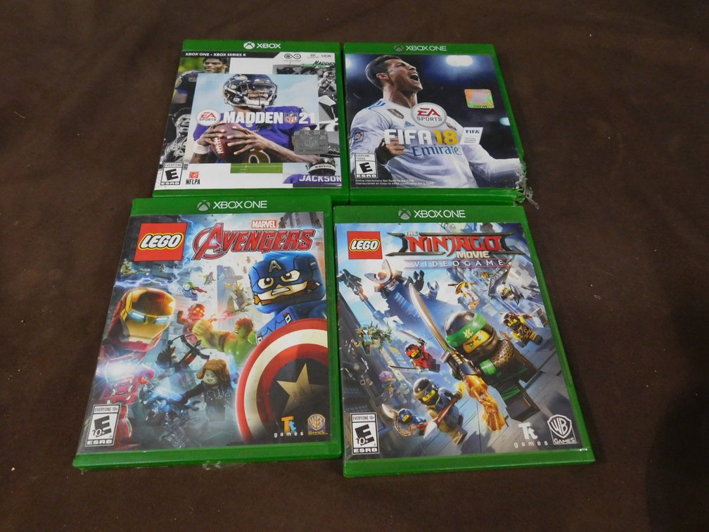 Three Xbox One Games, Lego, Fifa18, Xbox Madden 21