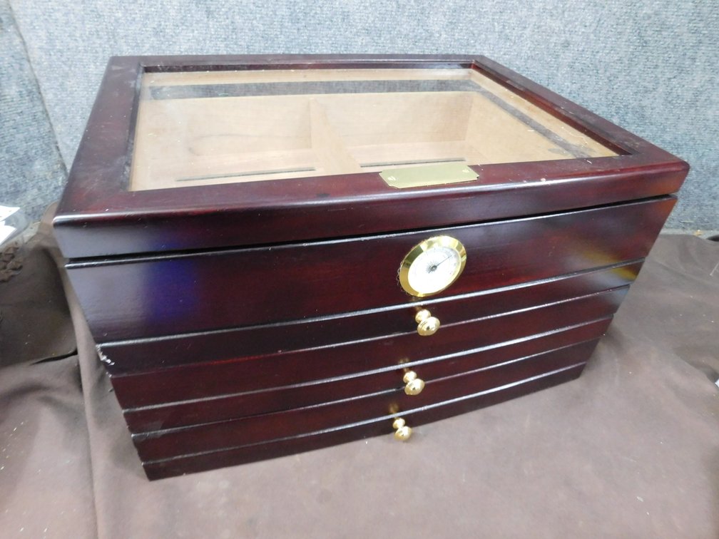Humidor Hygrometer Box 17" x 12 1/2" x 10"