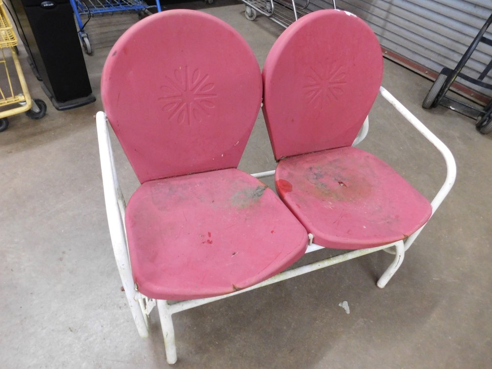 Metal Patio Double Seat Glider