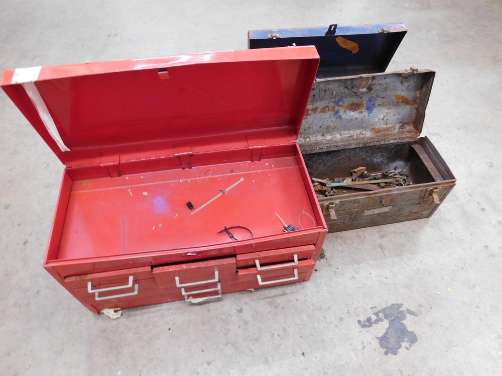 Three Metal Tool Boxes