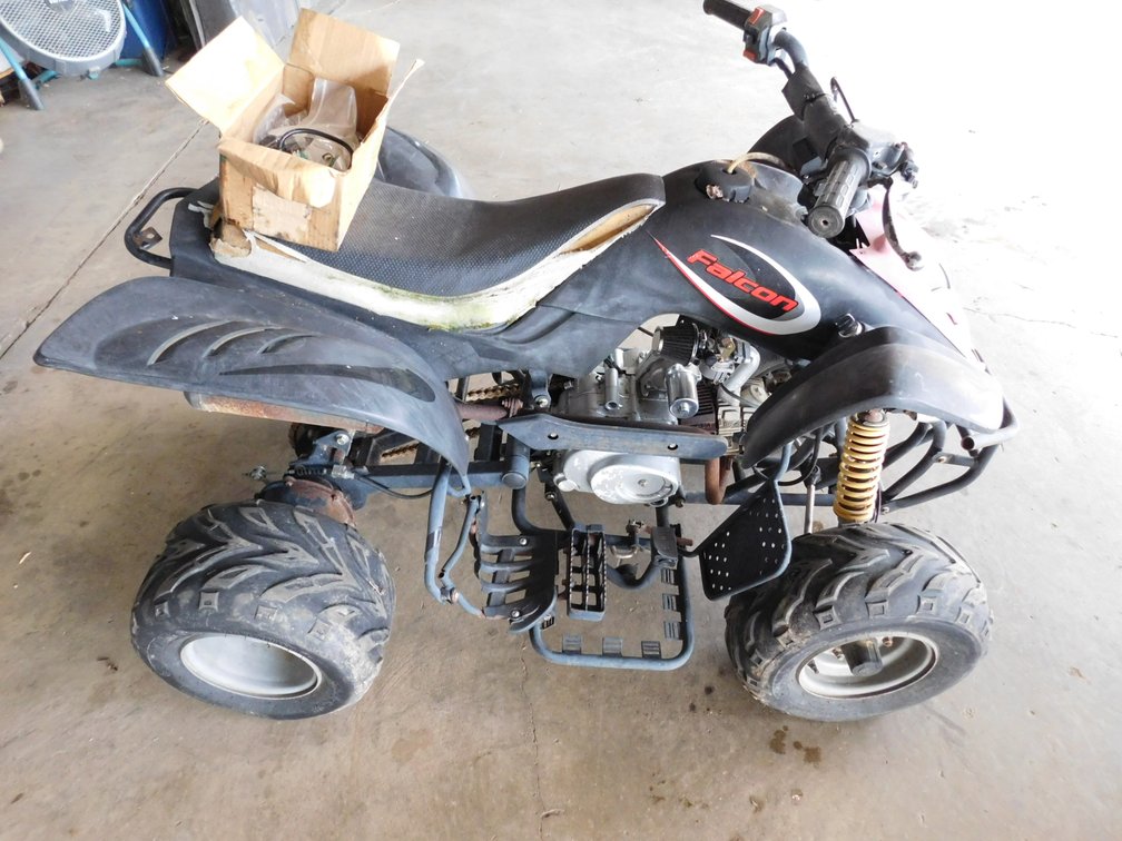 Kazuma Falcon 110 Four Wheeler, Needs New Stater, Included, Owner States Runs, Please Preview