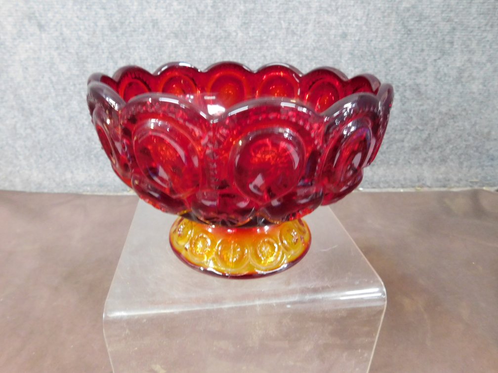 Amberina Moon And Stars Bowl 6" x 4"