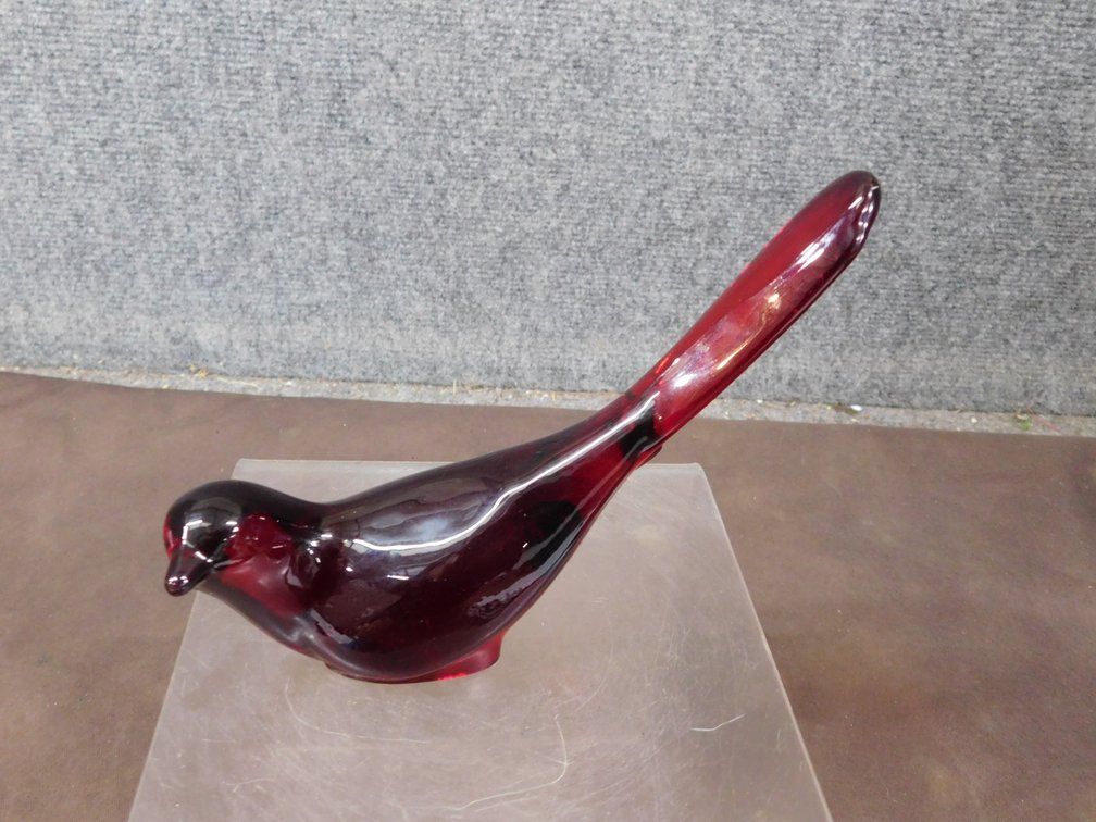 Fenton Ruby Red Bird 6" x 5"