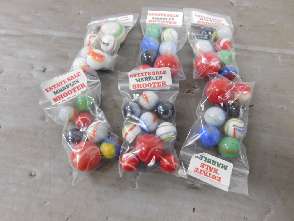 Lot of Assorted Estate Sale Marbles