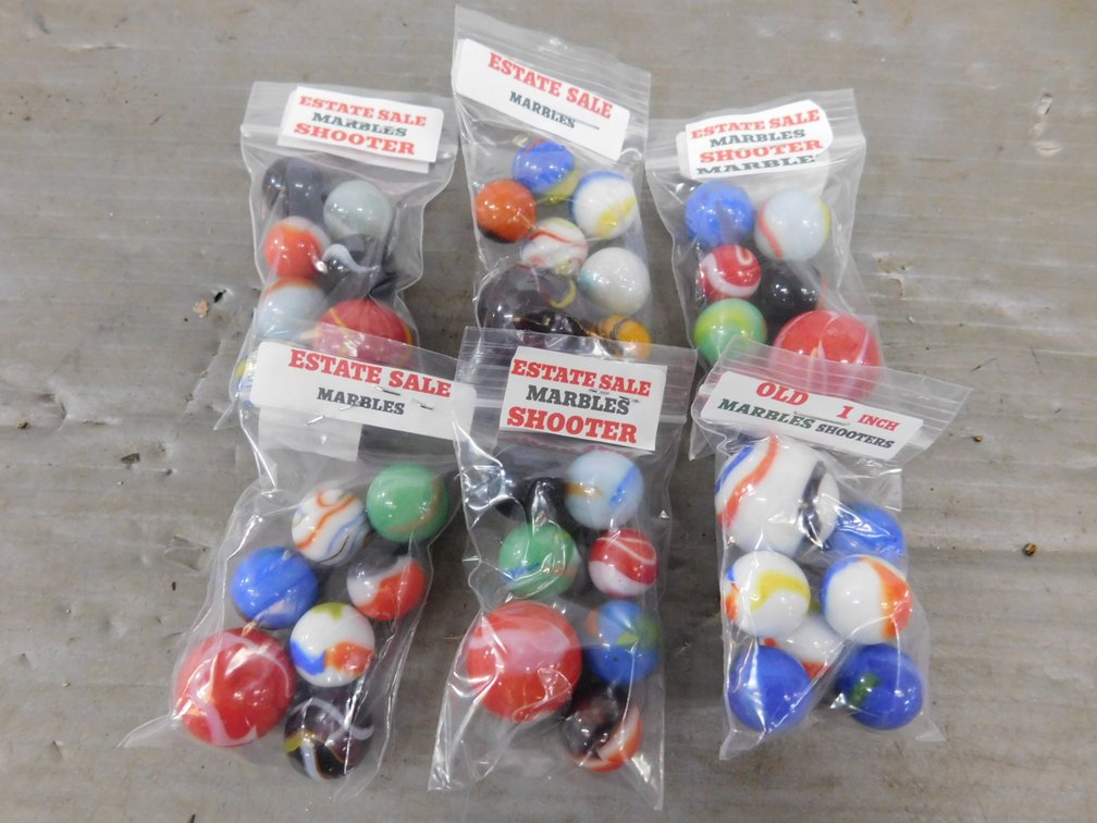 Lot of Assorted Estate Sale Marbles