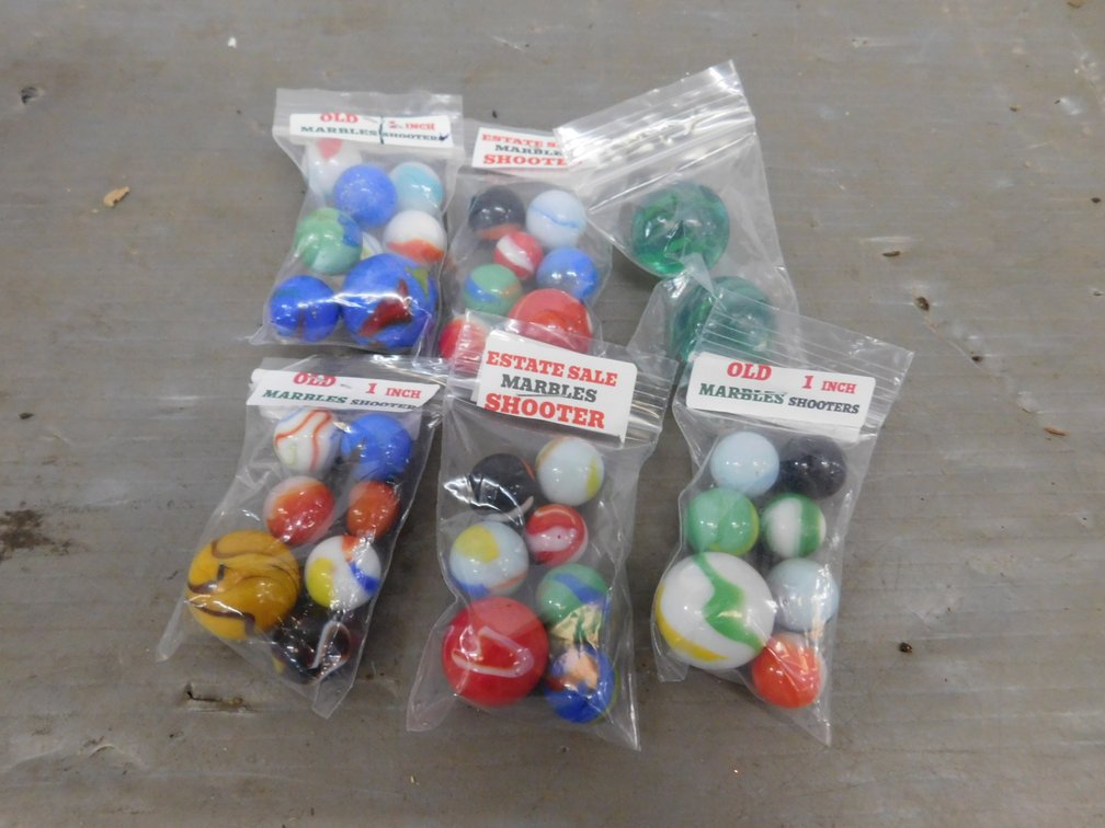 Lot of Assorted Estate Sale Marbles