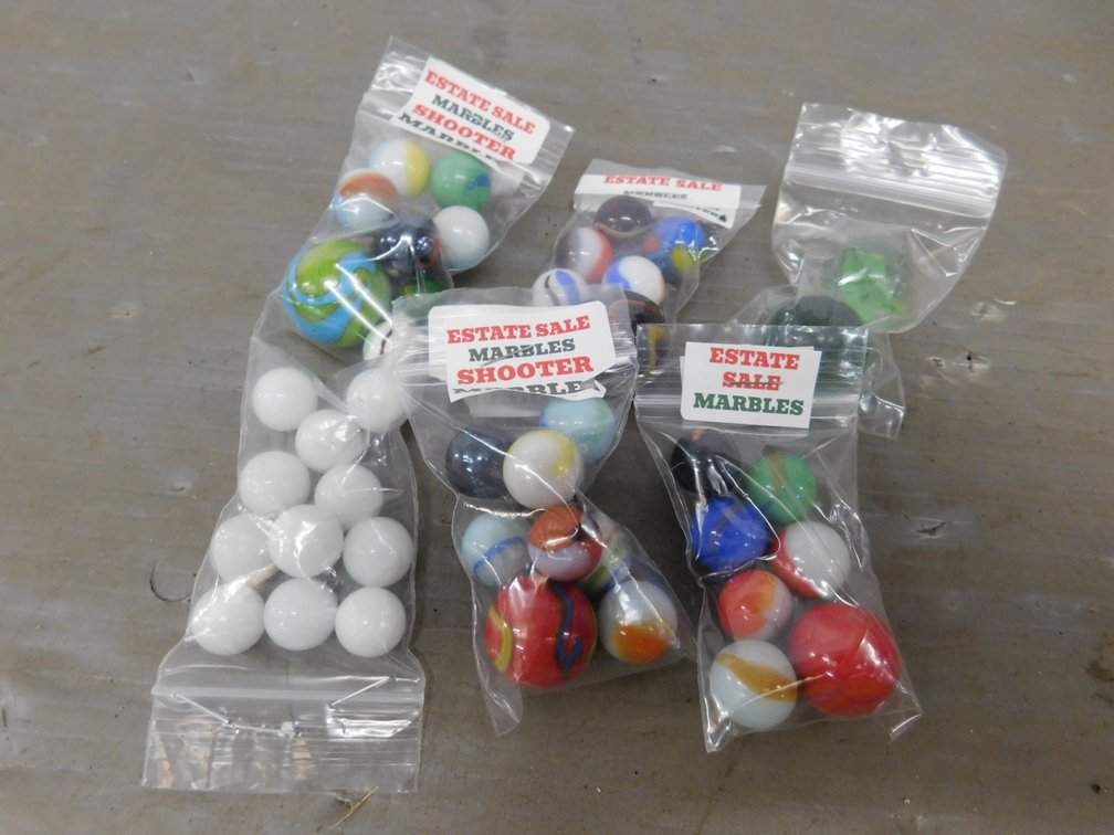 Lot of Assorted Estate Sale Marbles