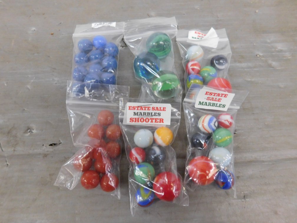 Lot of Assorted Estate Sale Marbles