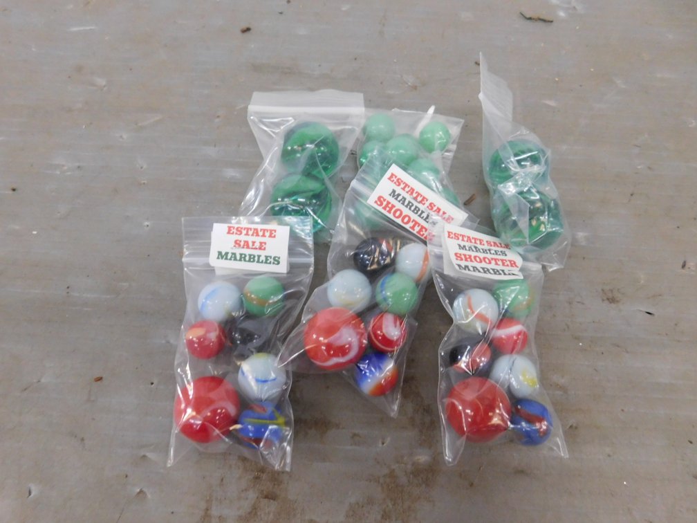 Lot of Assorted Estate Sale marbles