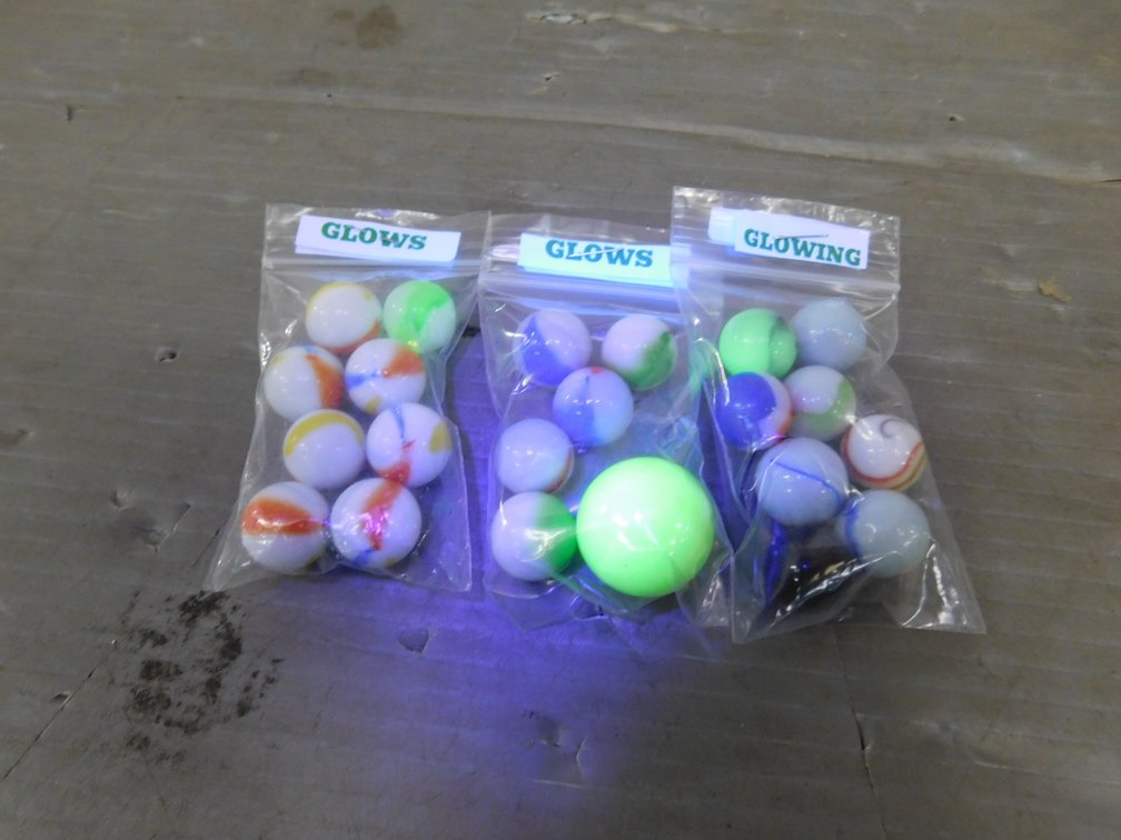 Lot of Assorted Marbles, Some Glowing