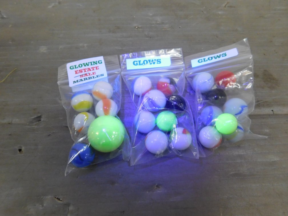 Lot of Assorted Marbles, Some Glowing