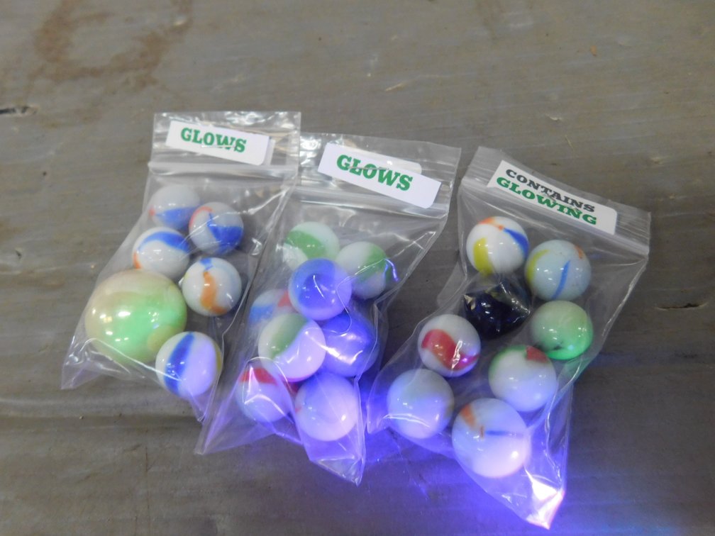 Lot of Assorted Marbles, Some Glowing