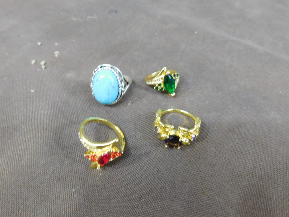 Four Costume Jewelry Rings
