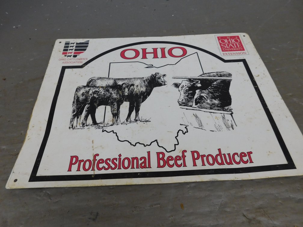 Ohio Cattleman's Assoc. Professional Beef Producers OSU Metal Sign 18" x 24"