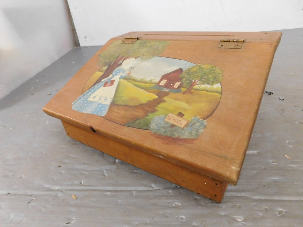 Wood Slant Top Lap Desk 14 1/2" x 13" x 7"