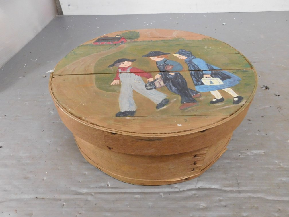 Cheese Box 15" x 5 1/2" with Painted Top