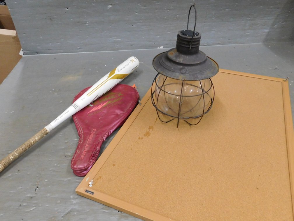 Easton Bat, Light, Cork Board, Racket Ball Racket, Toss Game Box