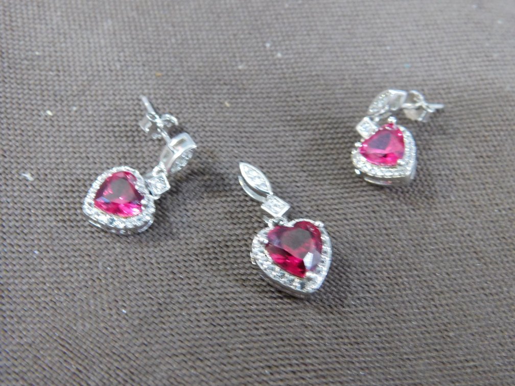 Sterling Silver Matching Earrings and Pendant