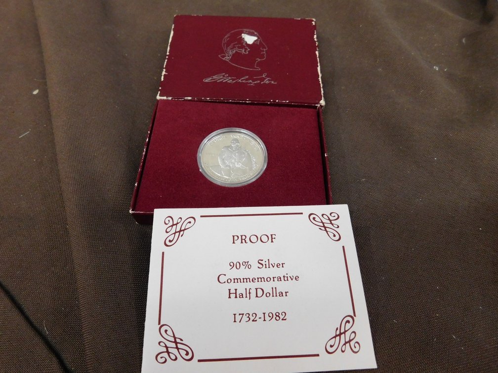 1732-1982 Commemorative Silver Half Dollar Proof 90% Silver