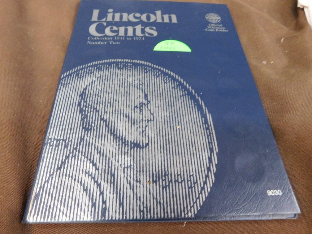 Lincoln Cents Book with 90 Coins