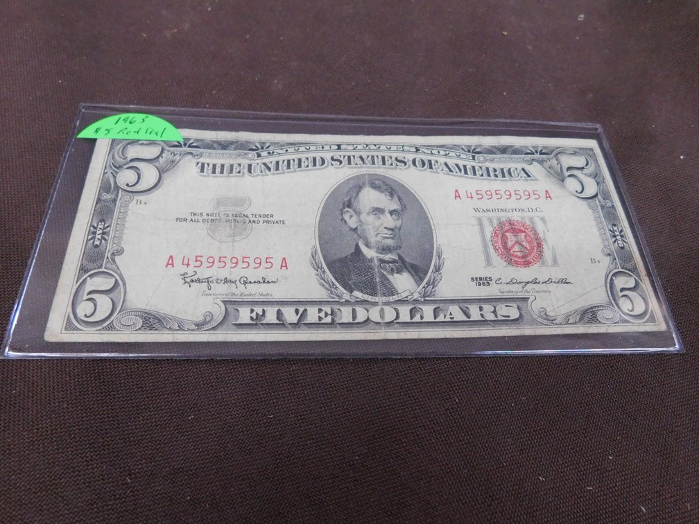 1963 $5.00 Red Seal