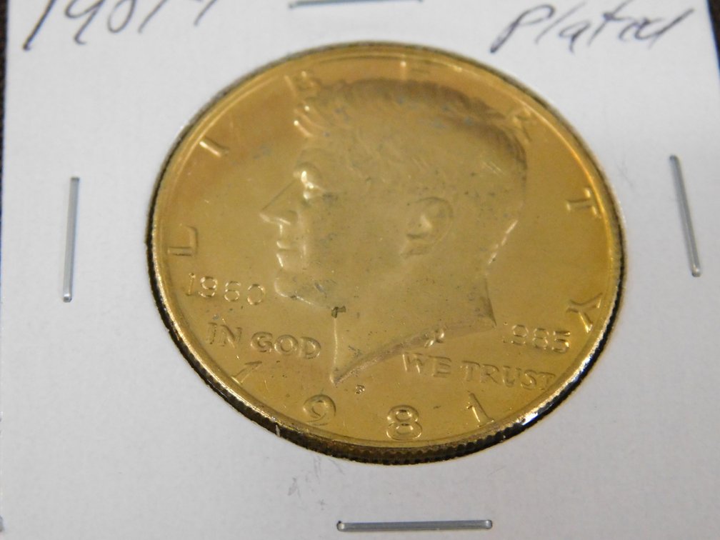 1981 Gold Plated Kennedy Half Dollar
