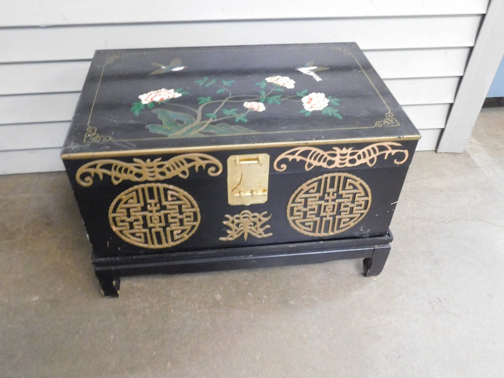Oriental Style Chest 28" x 18" x 19" T