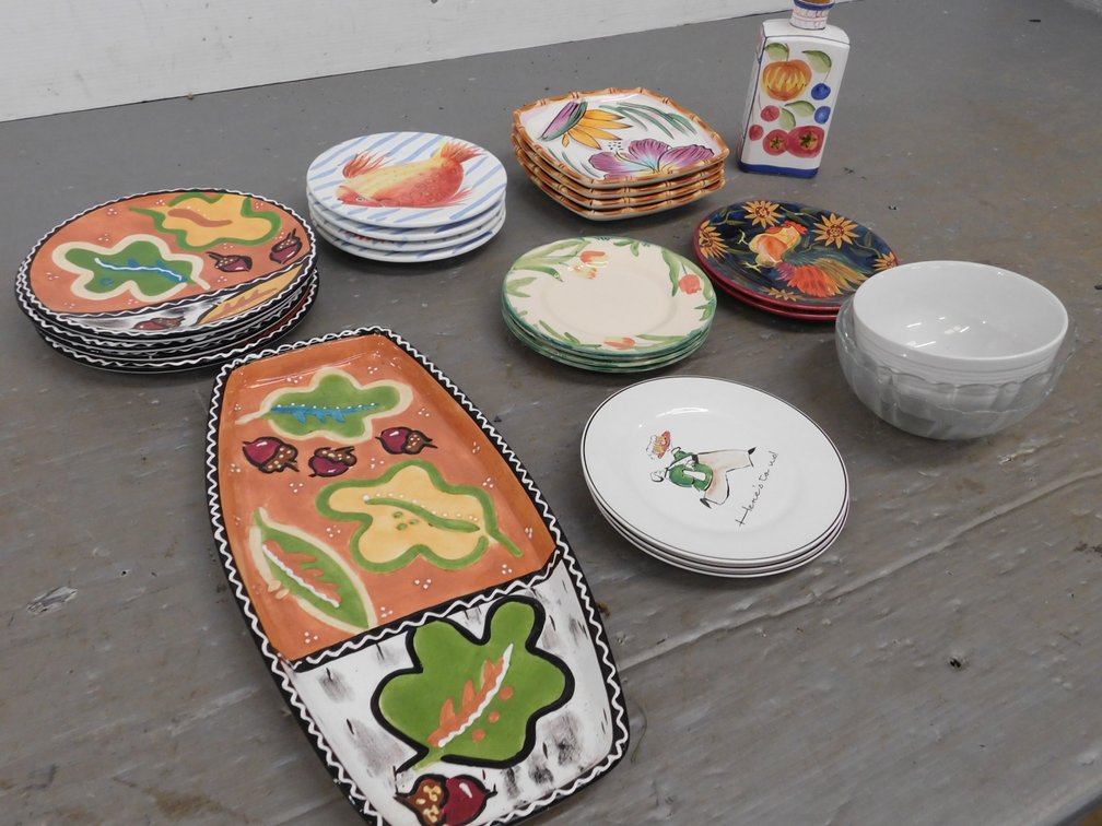 Assorted Plates, Platter, Bowls