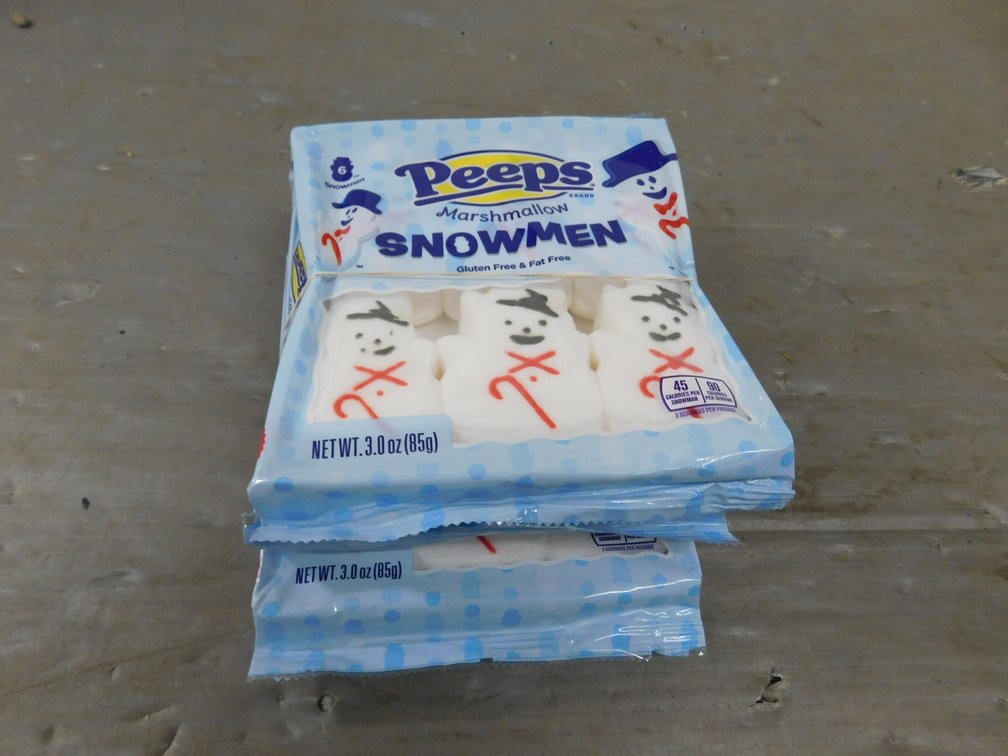 Three Packs Peeps Snowman 3.0 Oz