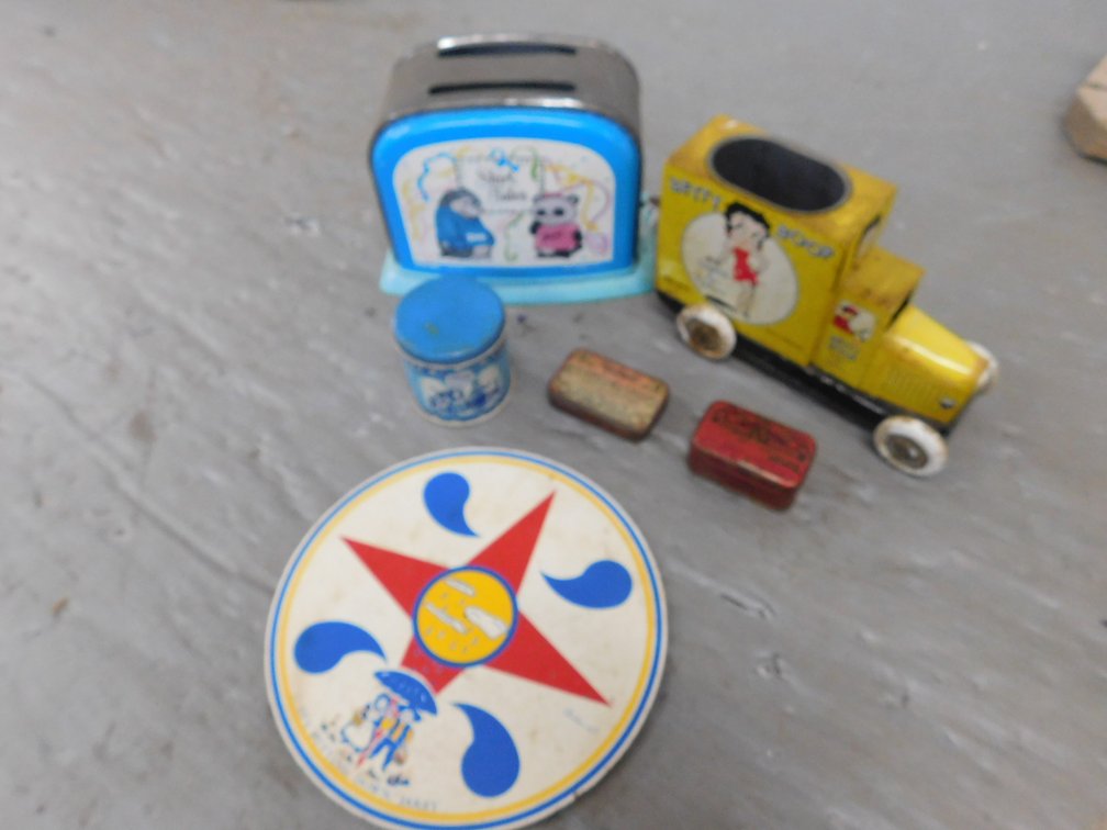 Ohio Art Kids Toaster, 1990 Betty Boop Truck, Small Tins