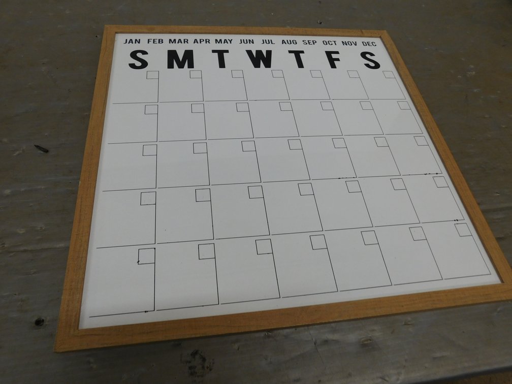 Dry Erase Calendar Board 20" x 20"