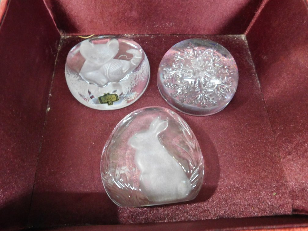 Two Crystal Paperweights, Paper Weight