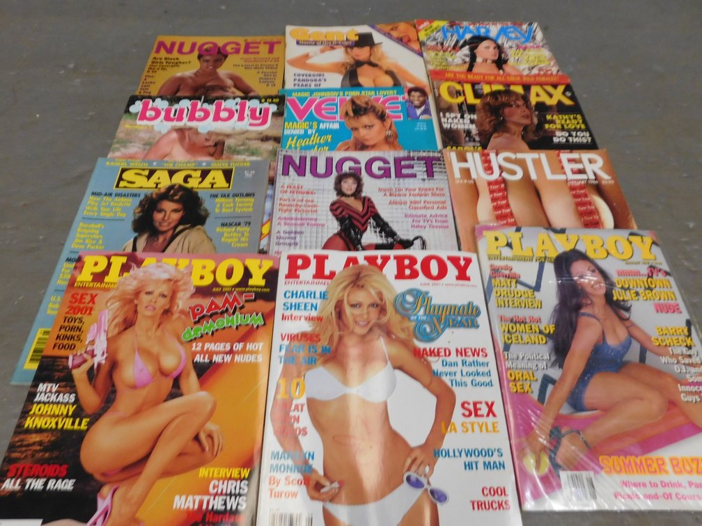 Twelve Assorted Adult Magazines, Must be 18 to Purchase