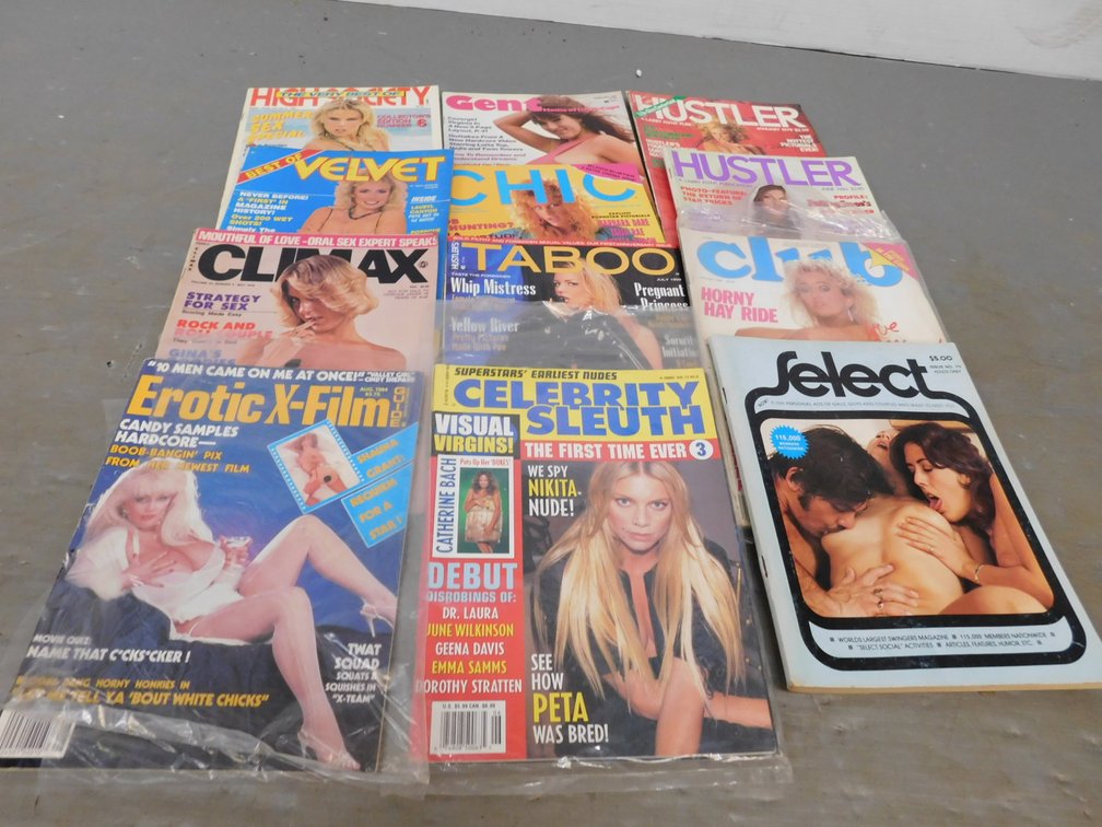 Twelve Assorted Adult Magazines, Must be 18 to Purchase