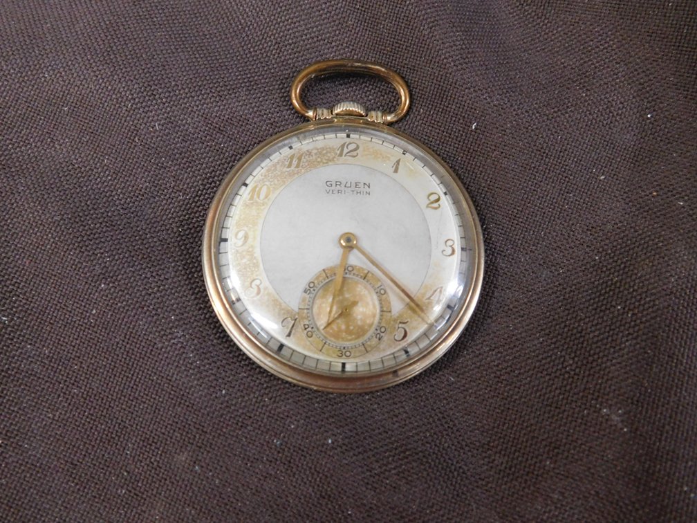 Vintage Greun-Veri-Thin 15J, 10K Gold Filled Case, Serial No. 4-110717