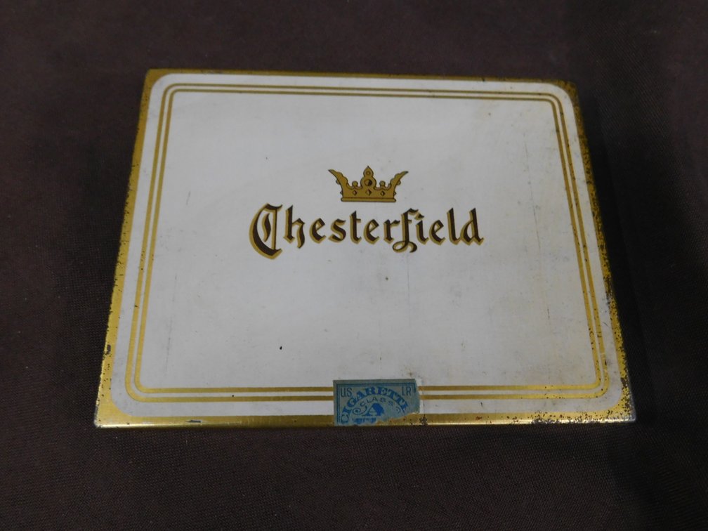 Vintage Chesterfield Cigarettes Metal Tin
