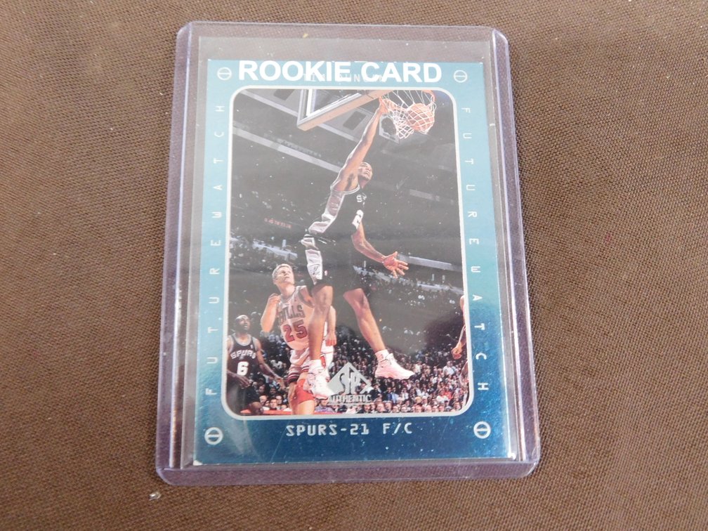 1998 SP Authentic, Tim Duncan "Blue Border" Rookie Card #165