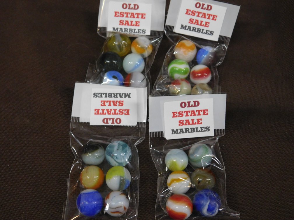 Four Packs of Old Estate Sale Marbles