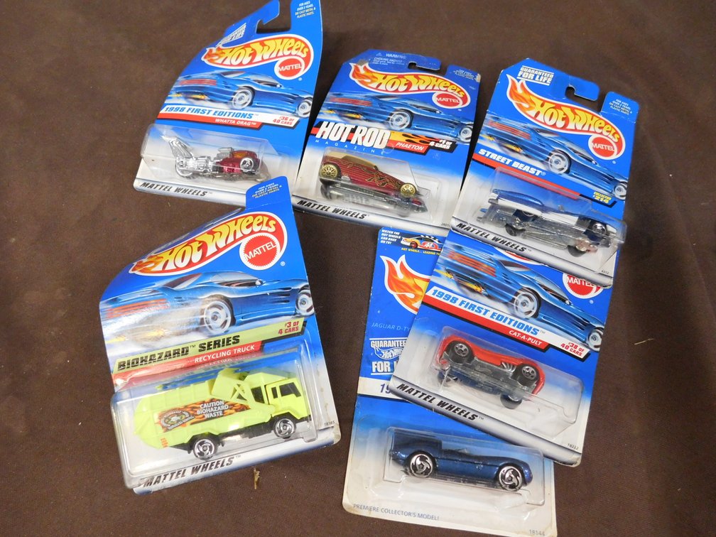 Six Hot Wheels Die Cast Cars, IN Sealed Packages