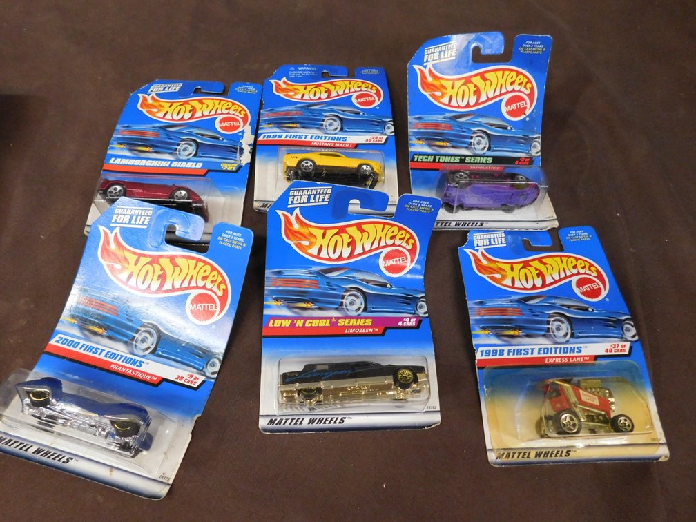 Six Hot Wheels Die Cast Cars, IN Sealed Packages