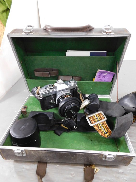 Canon FTb 35MM Camera with One Lense, Does Point and Shoot in Case