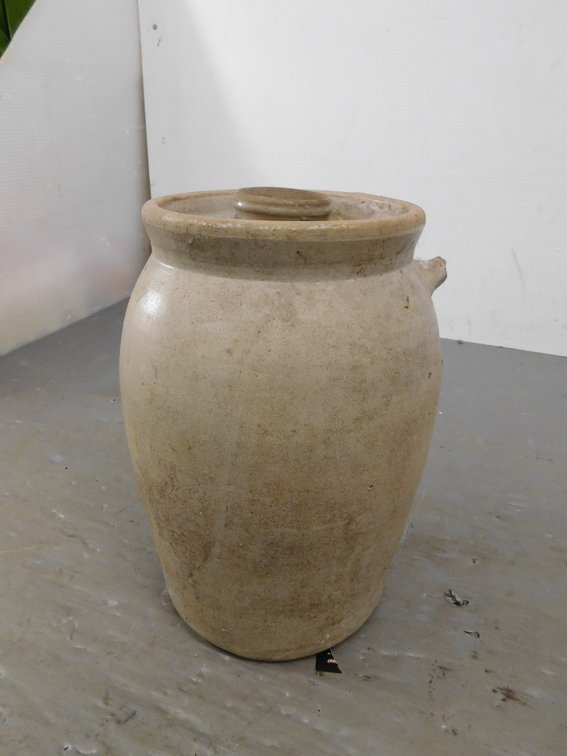 Vintage Stoneware Butter churn, No Dabber, Has Broken Handle