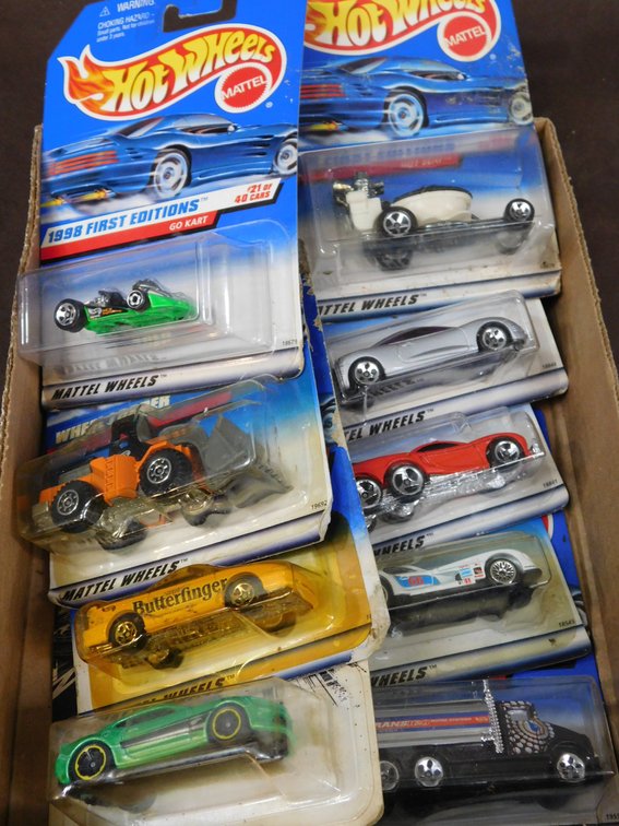 Nine Assorted Hot Wheels Die Cast Cars, IN sealed Packages